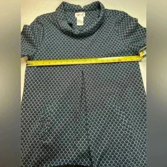 Top it Off Slip on Blue Dress w/front pockets and mermaid design (Size Large) - Picture 4 of 10